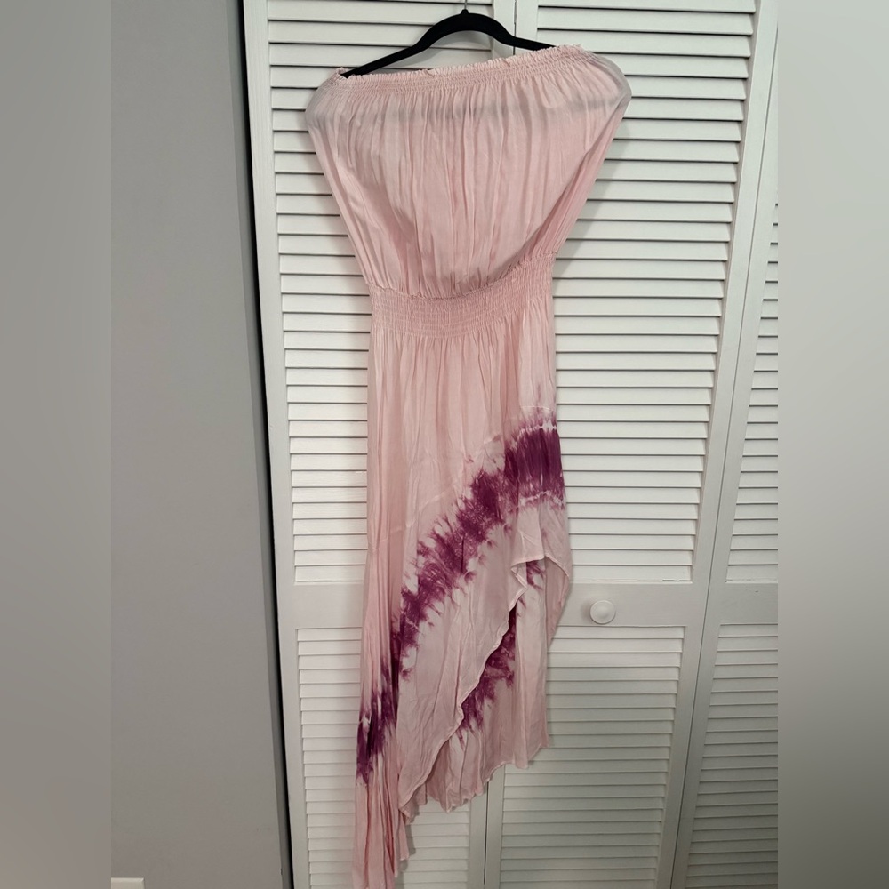 The Impeccable Pig Light Pink Tie Dye Dress Tag